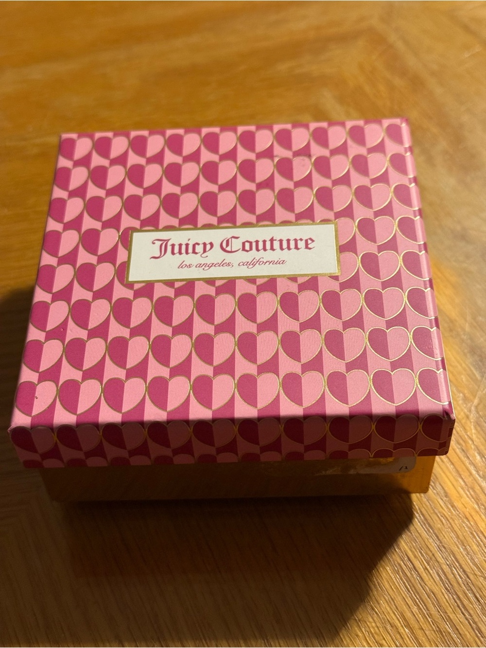Juicy Couture Gold Tone Pink Charm Bracelet New In Box